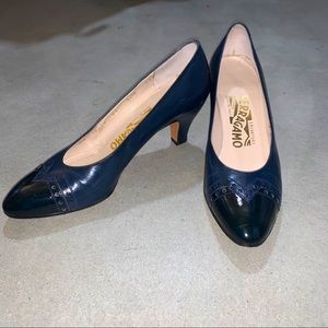 Salvatore Ferragamo Blue Heels
